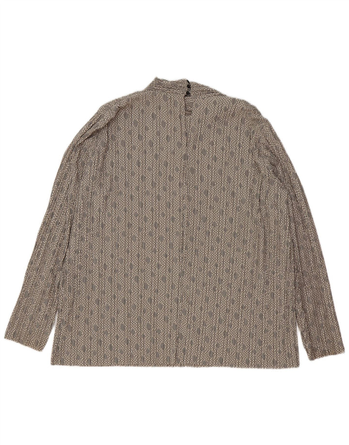 Zara Chemisier surdimensionné à manches longues pour femme UK 44 Gris moyen géométrique
