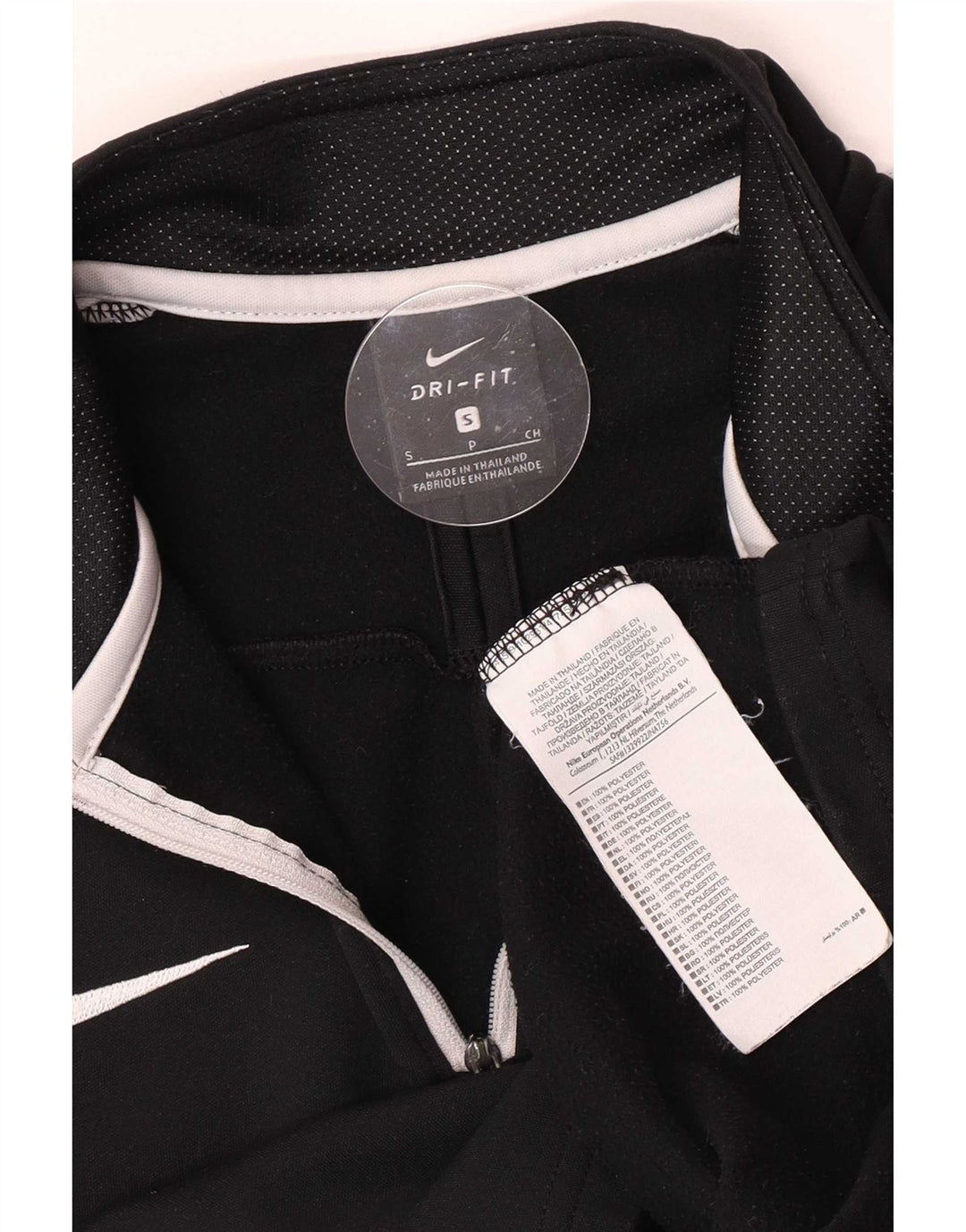 Nike Haut de survêtement Dri Fit à col zippé pour homme Taille S Noir Colorblock