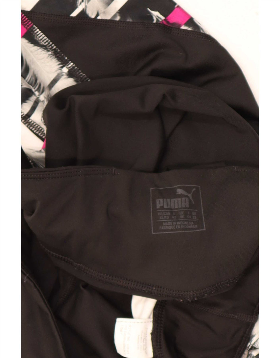 Puma Leggings Femme UK 18 XL Noir Géométrique