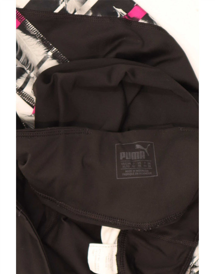 Puma Leggings Femme UK 18 XL Noir Géométrique