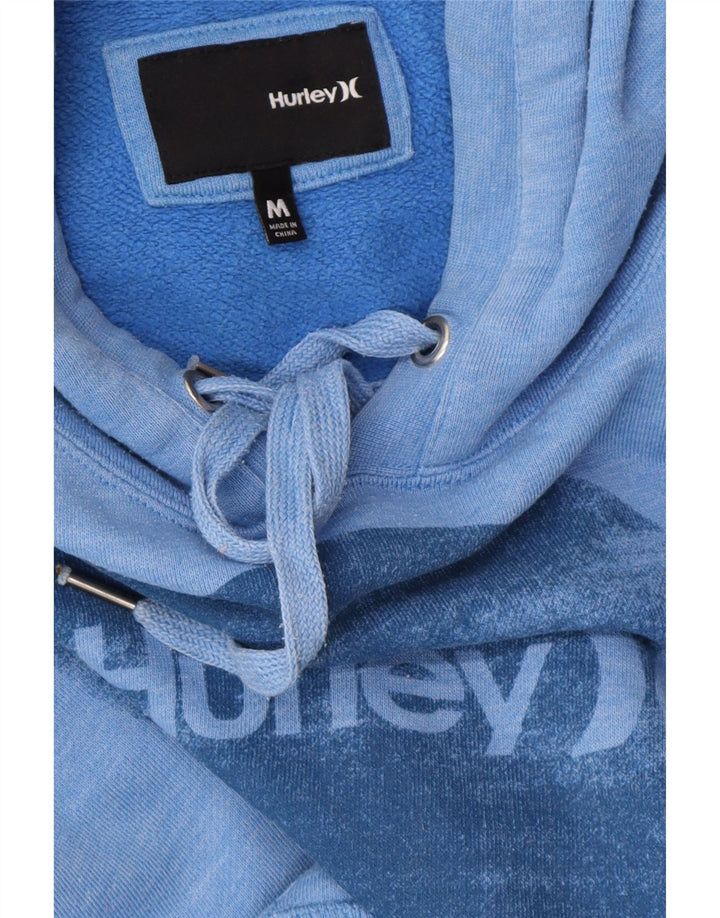 HURLEY Pull à capuche graphique pour femme UK 14 Bleu moyen