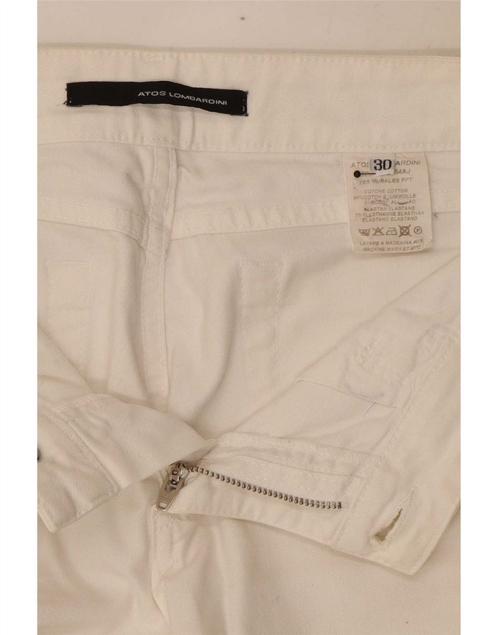 Atos Lombardini Jean Bootcut Femme W30 L31 Coton Blanc