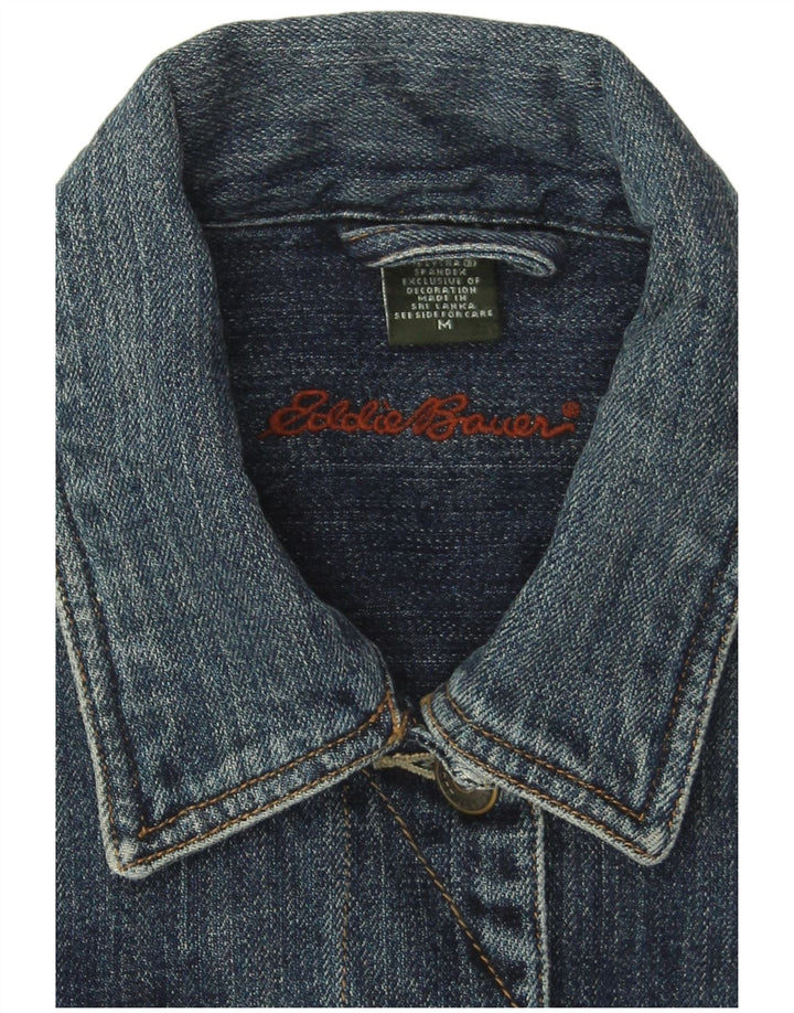 Eddie Bauer Veste en jean courte pour femme UK 14 Bleu moyen Coton