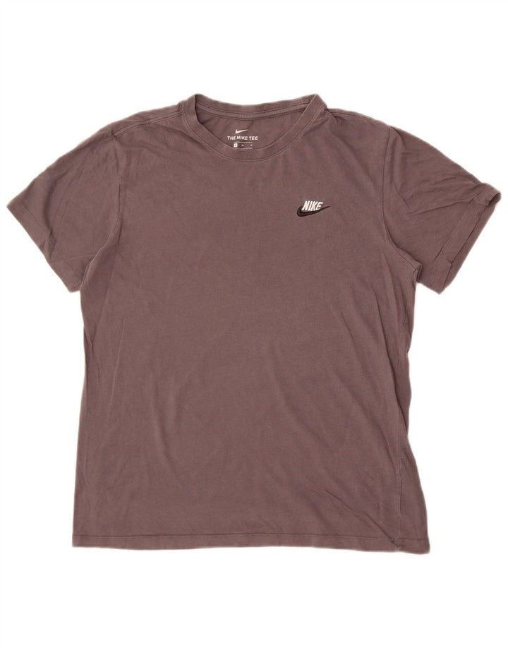 Nike T-Shirt Homme Gris Moyen Coton