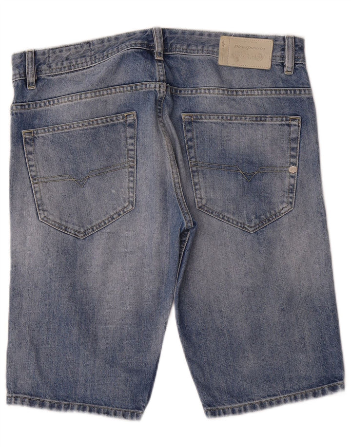 Diesel Short en jean vieilli W32 en coton bleu moyen pour homme