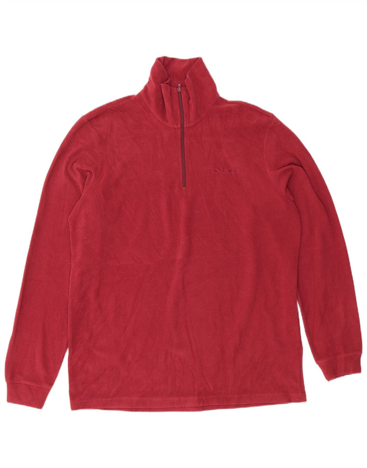 Lotto Pull Polaire Col Zippé Homme Rouge Moyen Polyester