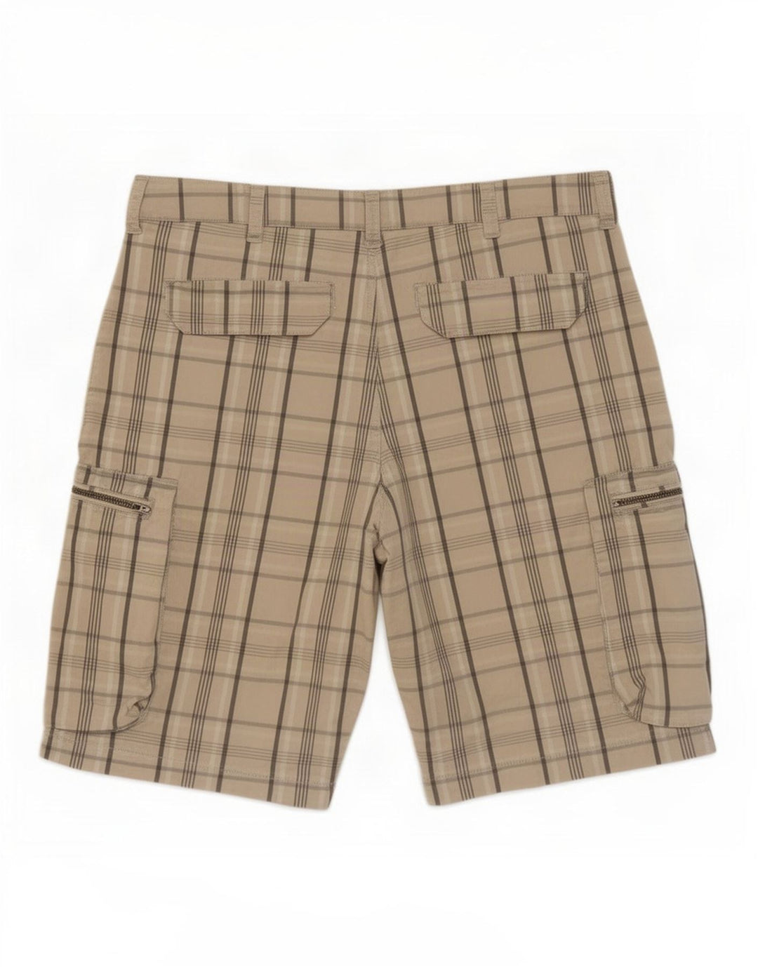 Nike Short cargo pour homme W30 en coton à carreaux beige moyen