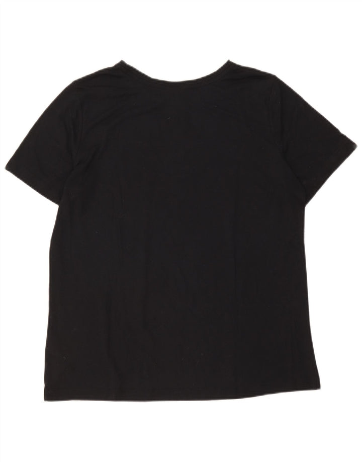 Nike T-shirt graphique pour femme UK 14 Noir moyen Polyester