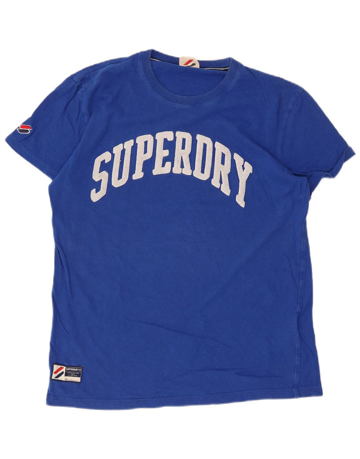 SUPERDRY T-Shirt Graphique Homme Bleu Moyen Coton