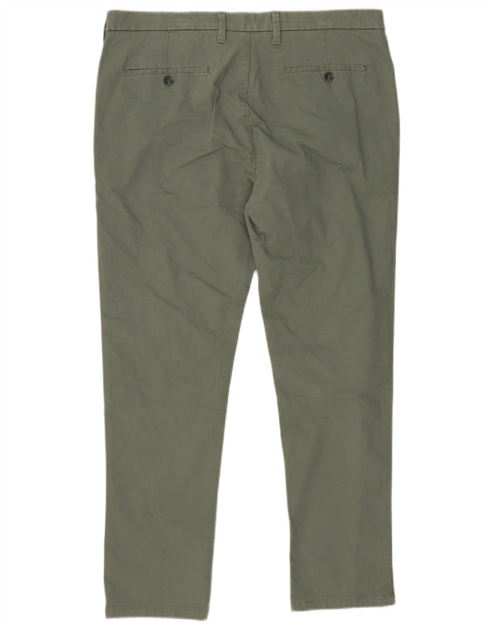 MARKS & SPENCER Pantalon Chino Skinny Homme W36 L29 Vert Coton