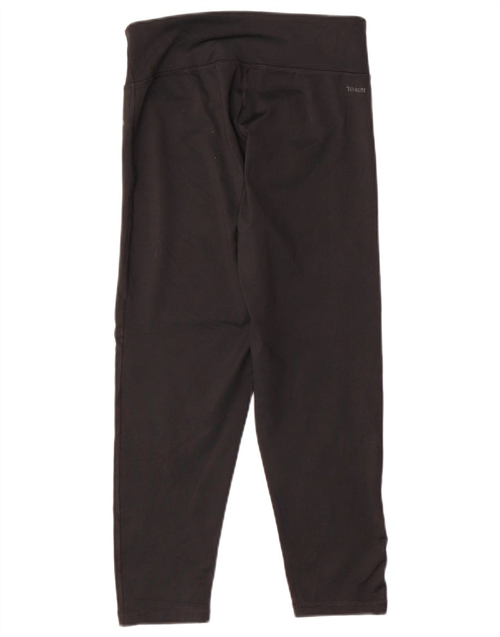 ADIDAS Femmes Climalite Graphic Capri Leggings UK 8/10 Petit Noir