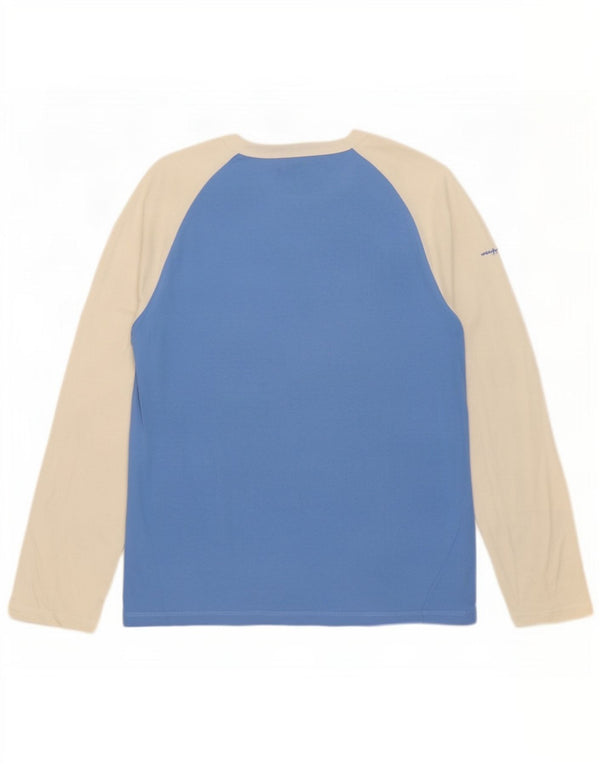 Champion Haut graphique à manches longues pour homme en coton color block Bleu Taille L