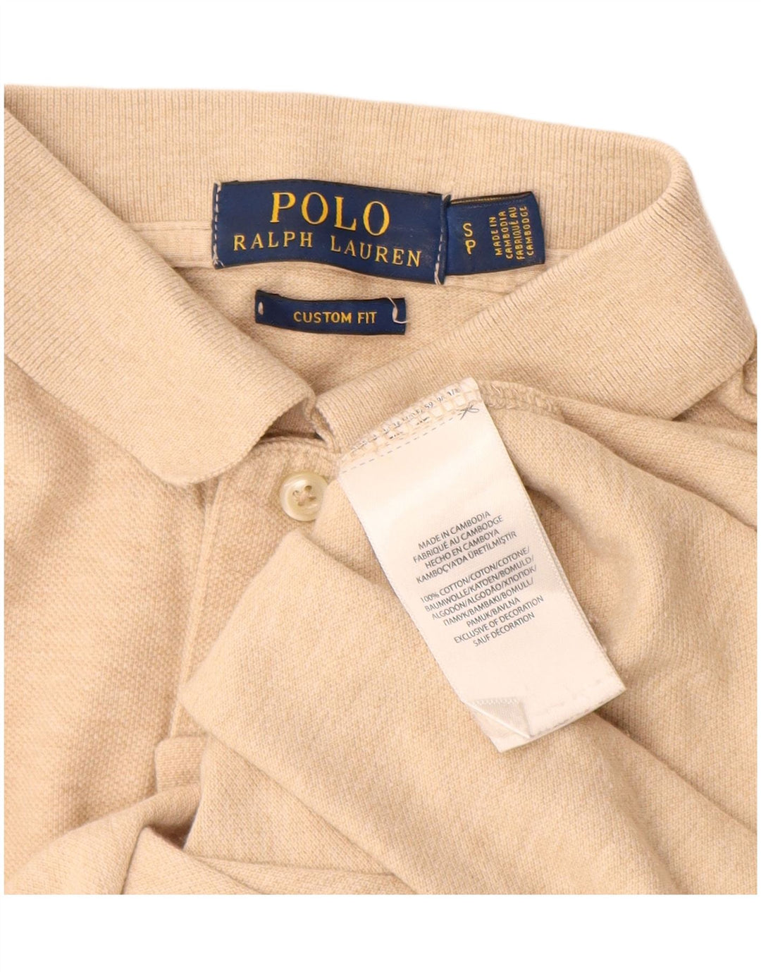 POLO RALPH LAUREN Polo sur mesure pour homme petit coton beige