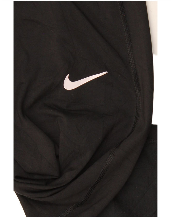 NIKE Femmes Dri Fit Graphic Leggings UK 10 Petit Noir Polyester