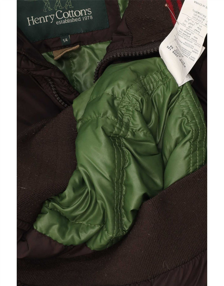 Henry Cottons Veste Bomber Rembourrée Homme IT 54 2XL Marron Polyamide