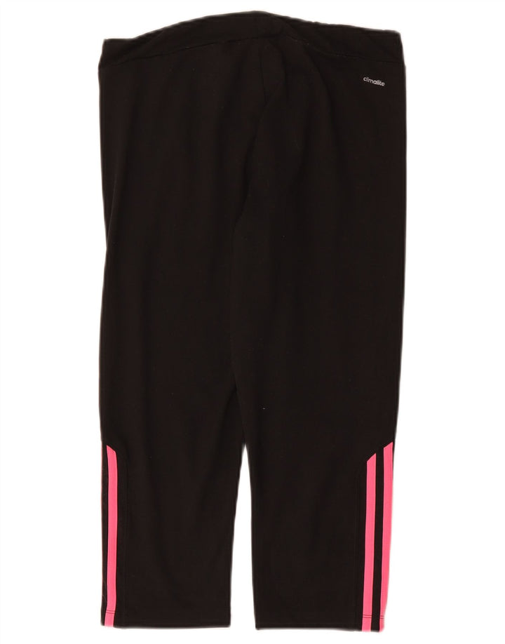 Adidas Femmes Climalite Capri Leggings UK 12/14 Moyen Noir Polyester
