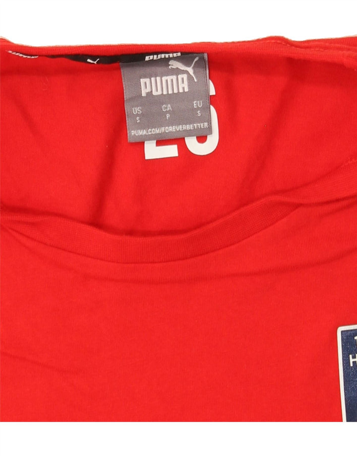 PUMA Mens T-Shirt Top Small Red Cotton Vintage Puma and Second-Hand Puma from Messina Hembry 