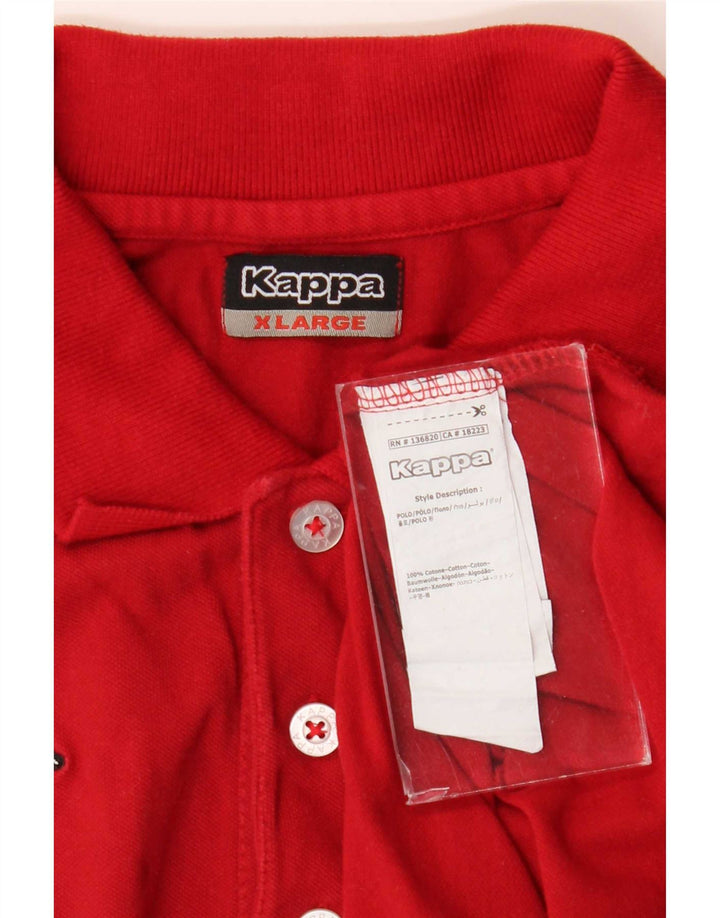 Kappa Polo Homme XL Rouge Coton