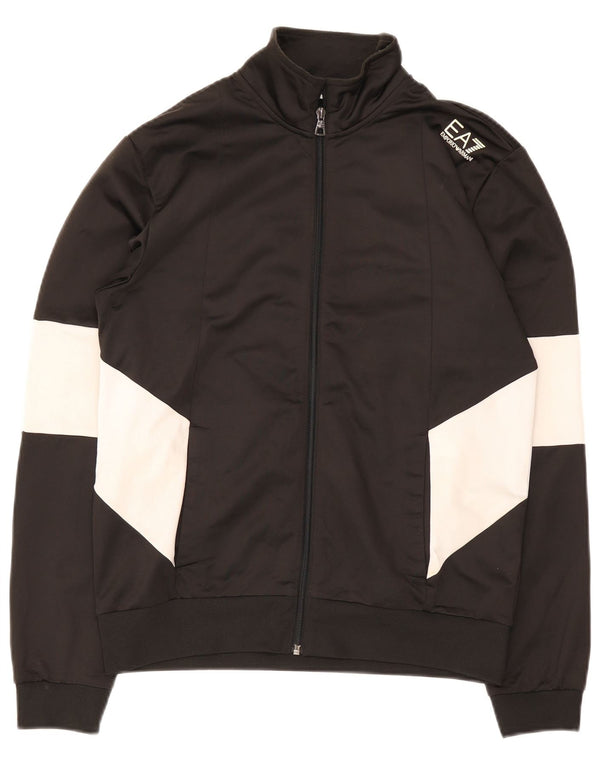 Emporio Armani Veste de survêtement pour homme Small Noir Colourblock Polyester
