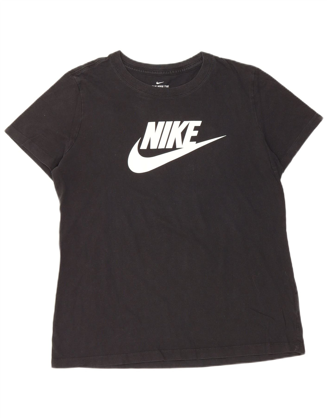 NIKE T-shirt graphique pour femme UK 16 Large Noir