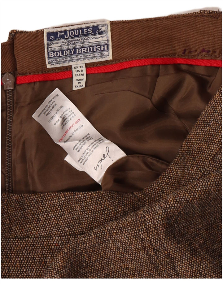 JOULES Jupe crayon femme UK 12 Medium W28 Laine marron