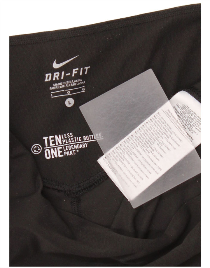 Legging Nike Dri Fit pour femme UK 16 Large Noir Polyester