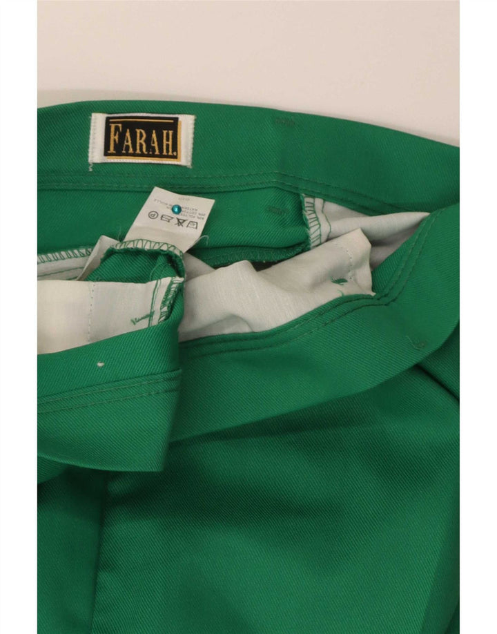 Farah Pantalon décontracté droit femme W36 L34 Vert Polyester