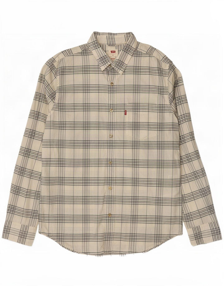 Levi's Chemise Coupe Standard Homme Blanc Moyen Carreaux Coton