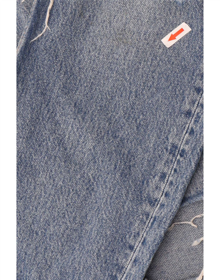 Zara Jean droit vieilli pour femme EU 40 Medium W30 L27 Bleu Coton