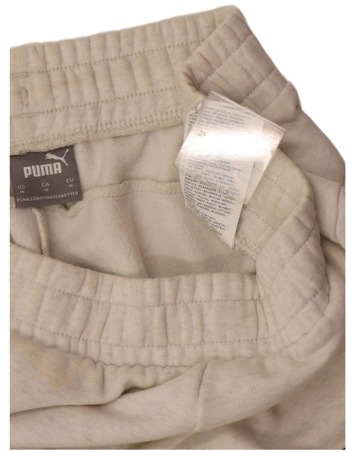Puma Pantalon de Survêtement Joggers Homme Blanc Moyen Coton