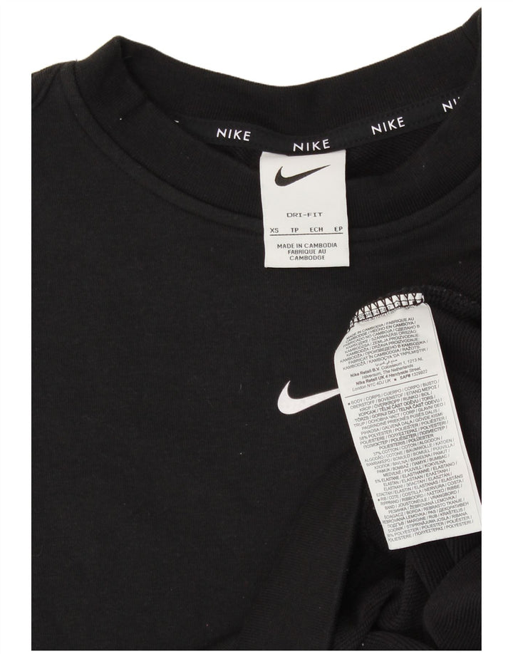 NIKE Sweat-shirt pour femme UK 6 XS Noir Polyester