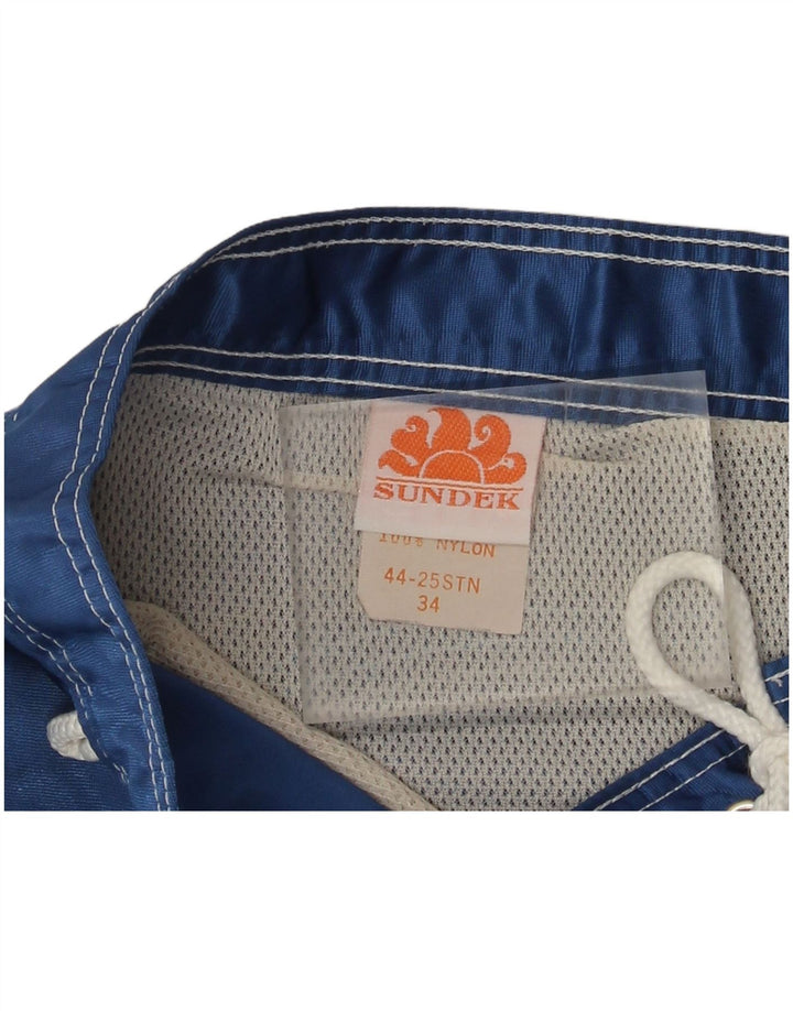Sundek Short de bain homme grand nylon rayé bleu