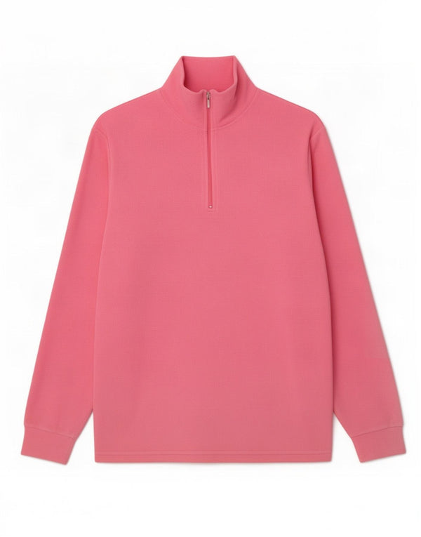 Brugi Pull polaire à col zippé pour femme UK 16 Large Rose Polyester