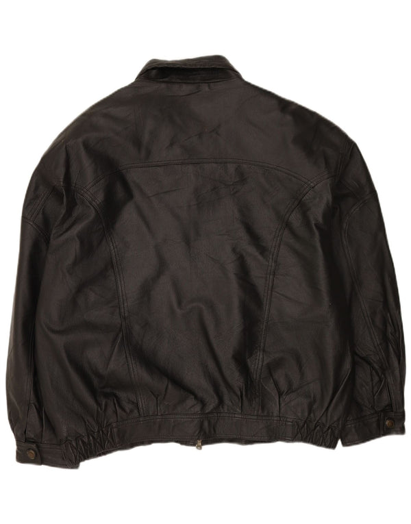 Veste en cuir homme vintage UK 42 XL Cuir noir