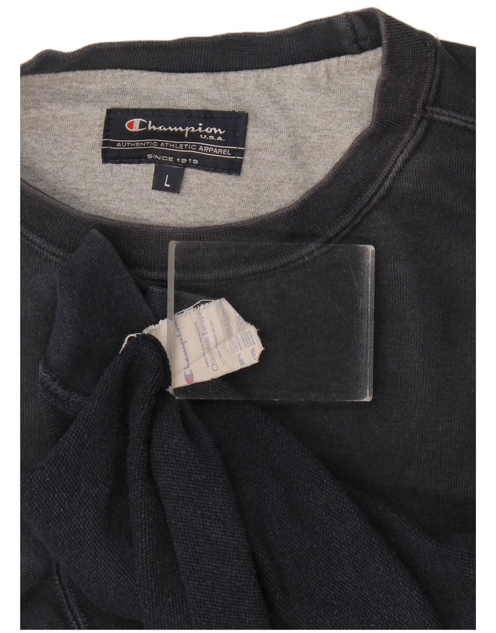 Champion Sweat-shirt graphique pour homme en coton bleu marine Taille L