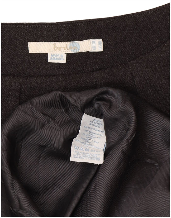 Robe fourreau régulière à manches 3/4 Boden pour femme UK 42 laine gris moyen