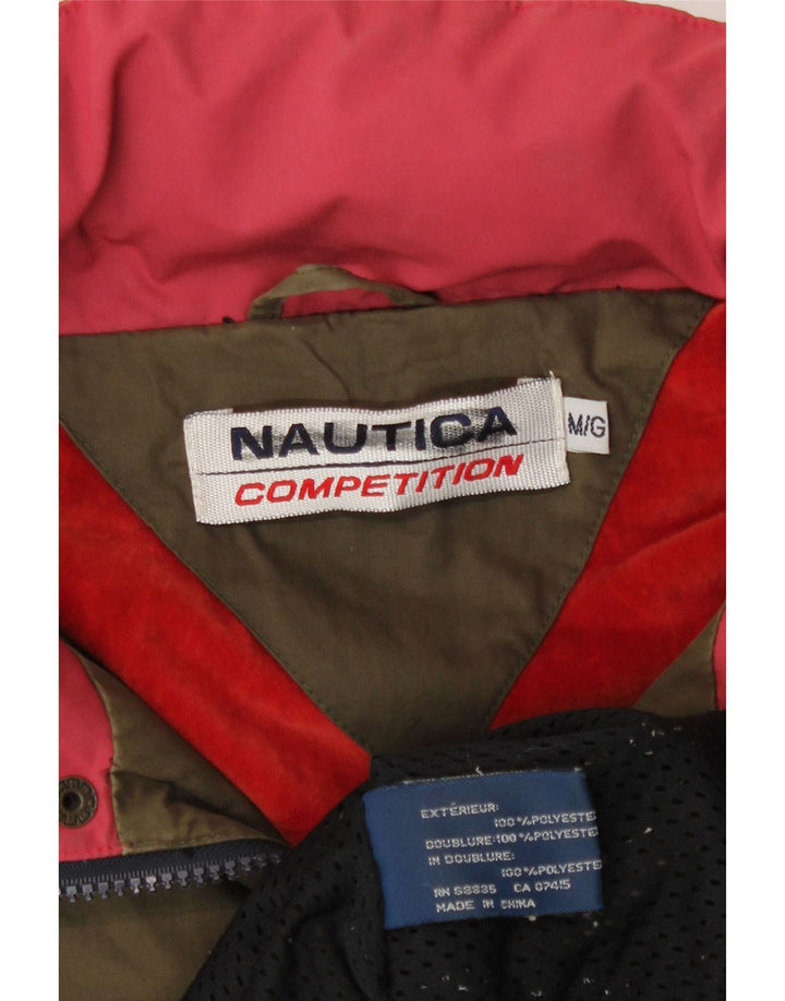 Nautica Veste de pluie à capuche graphique pour homme UK 38 Kaki moyen Polyester