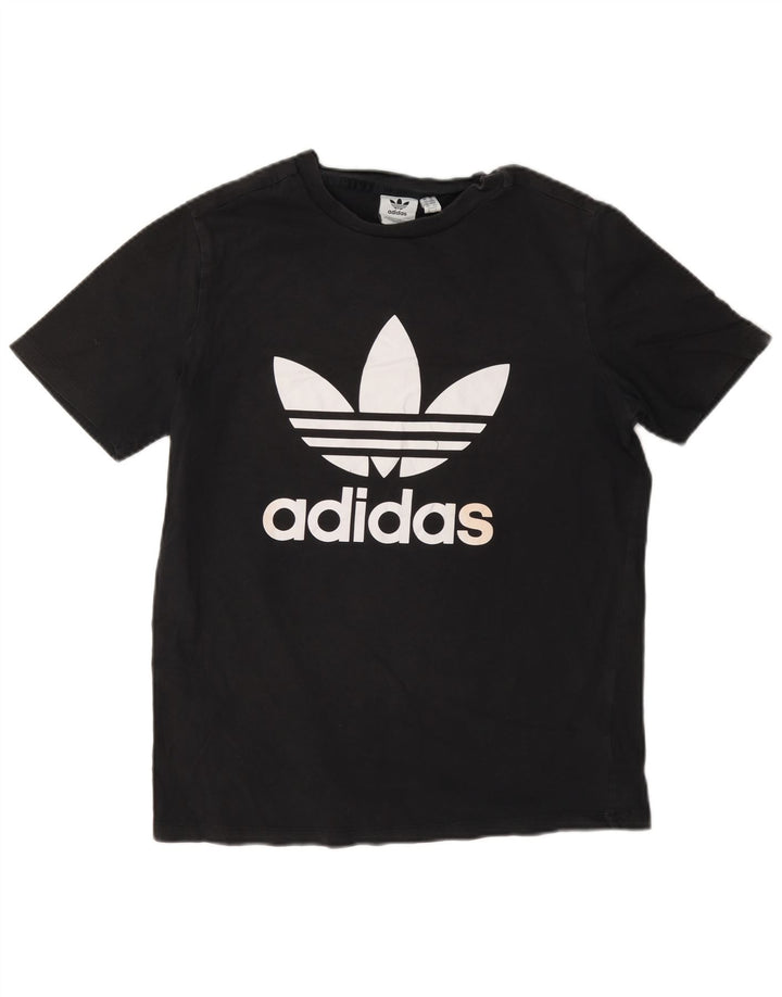 Adidas T-shirt graphique pour femme UK 14 Noir moyen