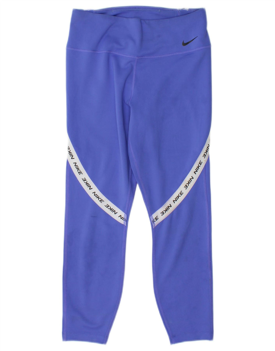 Nike Legging Capri Graphique Femme UK 8 Petit Bleu Colorblock Polyester