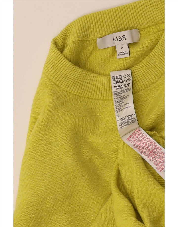 Marks & Spencer Pull à col rond pour femme UK 14 Jaune moyen