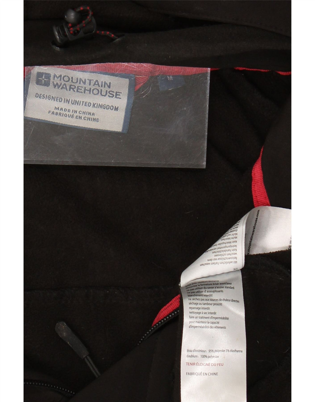 MOUNTAIN WAREHOUSE Veste coupe-vent pour homme UK 38 Medium Noir Polyester