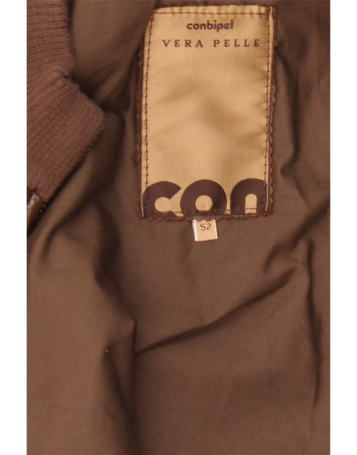Conbipel Veste en Cuir Homme IT 52 Grand Cuir Marron