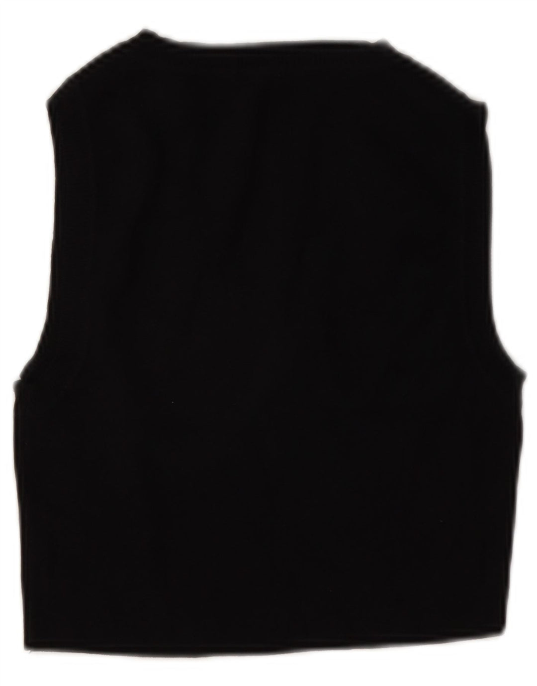 Zara Femmes Crop Débardeur UK 12 Moyen Noir Viscose