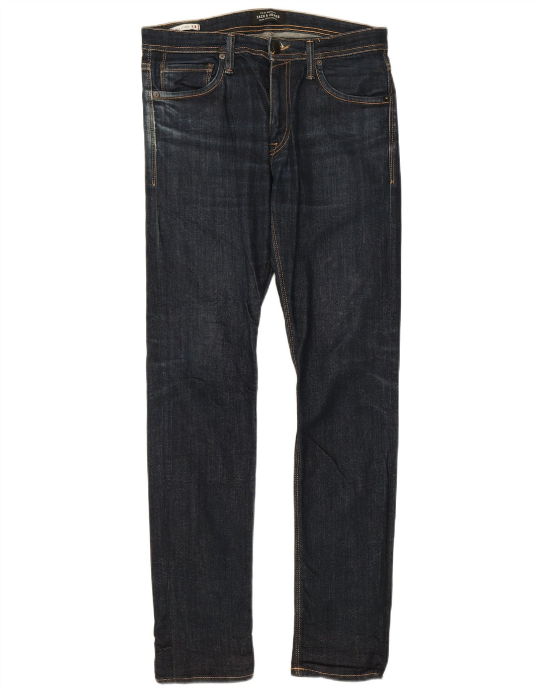 JACK & JONES Jean Slim GLENN W32 L32 Homme Bleu Marine Coton