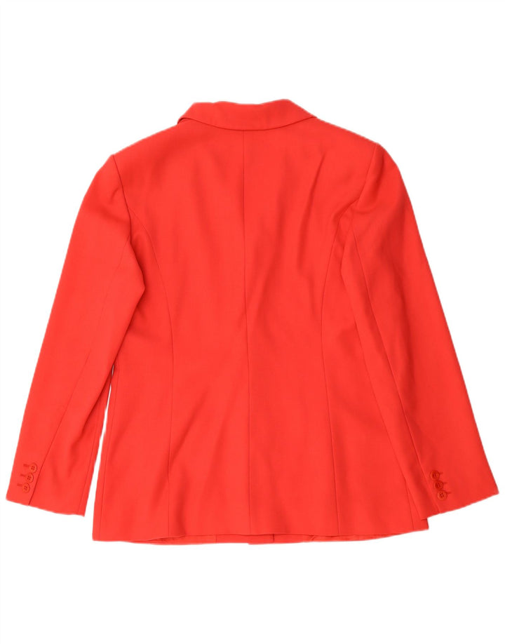 Max Mara Veste Blazer 3 Boutons Femme UK 12 Laine Rouge Moyen