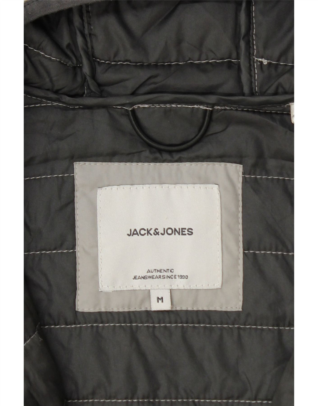 Jack & Jones Veste matelassée à capuche pour homme UK 38 Gris moyen Colourblock