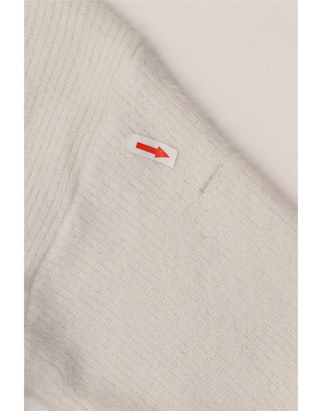 Zara Pull col V pour femme UK 10 Petit Blanc Polyester