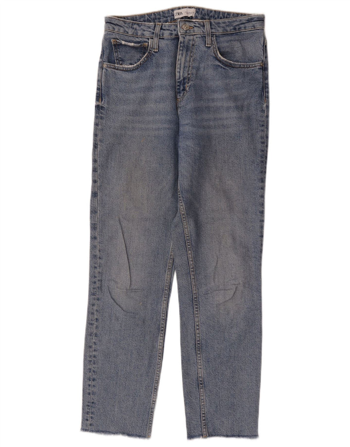 Zara Jean droit femme EU 38 Small W28 L28 Bleu