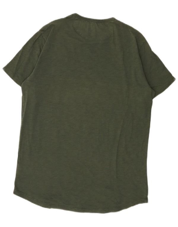 Sun68 T-Shirt Homme Haut Large Kaki Coton