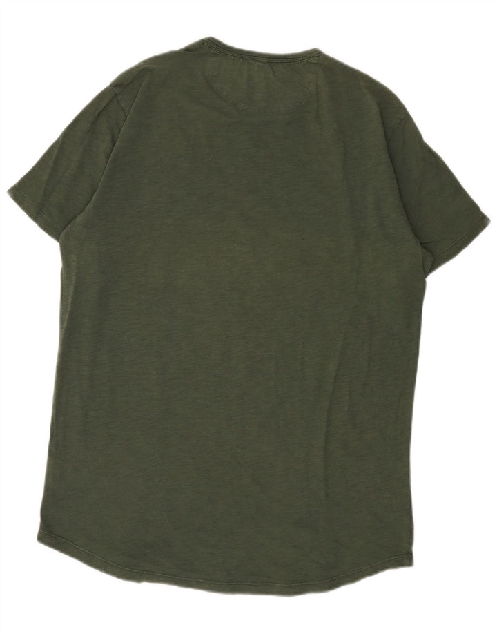 Sun68 T-Shirt Homme Haut Large Kaki Coton